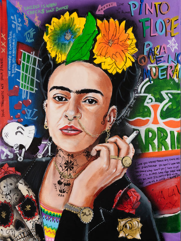 Frida Kahlo — original acrylic painting by Mads Suquet, MADHAUS Studios