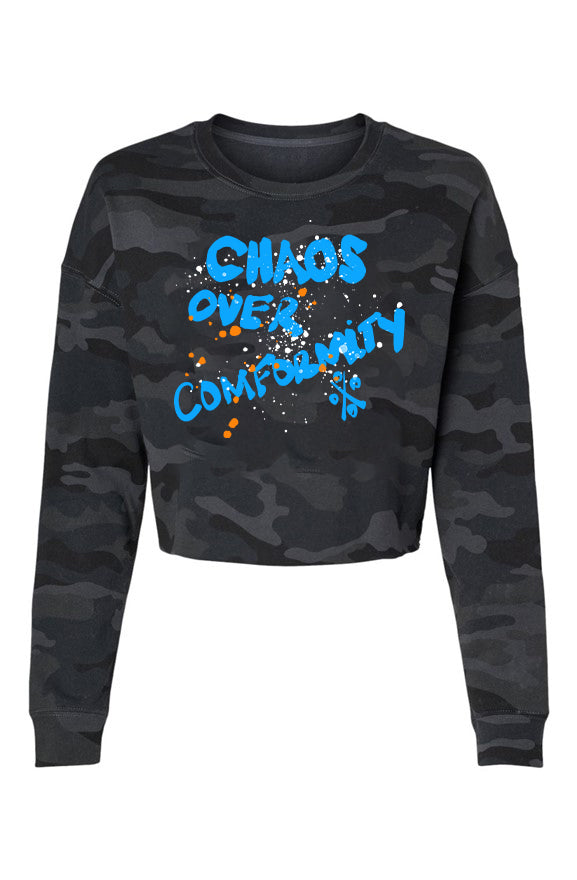 CHAOS OVER CONFORMITY CAMO SWEATSHIRT