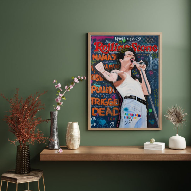 Freddie Mercury Pop Art Print - "LIVE AID"