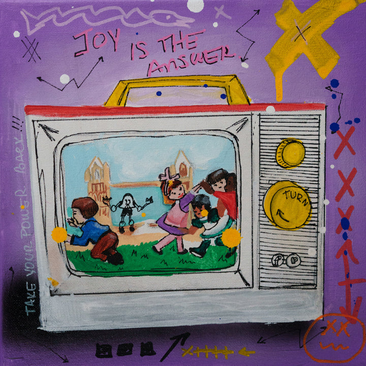 Joy Is The Answer — original acrylic painting by Mads Suquet, MADHAUS Studios